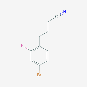molecular formula C10H9BrFN B1524803 4-(4-Bromo-2-fluorophenyl)butanenitrile CAS No. 1057672-39-5