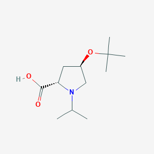 molecular formula C12H23NO3 B1524812 (2S,4R)-4-叔丁氧基-1-异丙基脯氨酸 CAS No. 1263078-31-4