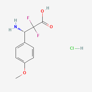 molecular formula C10H12ClF2NO3 B1524814 (S)-3-氨基-2,2-二氟-3-(4-甲氧基苯基)丙酸盐酸盐 CAS No. 1263094-82-1
