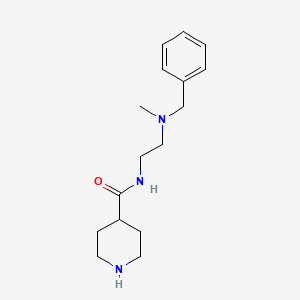 molecular formula C16H25N3O B1524816 N-{2-[benzyl(methyl)amino]ethyl}piperidine-4-carboxamide CAS No. 1354953-53-9