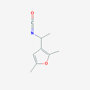 molecular formula C9H11NO2 B1524817 3-(1-异氰酸乙基)-2,5-二甲基呋喃 CAS No. 1343183-29-8