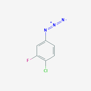 molecular formula C6H3ClFN3 B1524818 4-叠氮基-1-氯-2-氟苯 CAS No. 1251142-19-4