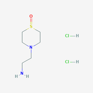 molecular formula C6H16Cl2N2OS B1524834 4-(2-氨基乙基)-1λ⁴-硫代吗啉-1-酮二盐酸盐 CAS No. 1354951-49-7