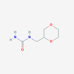 molecular formula C6H12N2O3 B1524837 (1,4-二氧六环-2-基甲基)脲 CAS No. 1184826-65-0