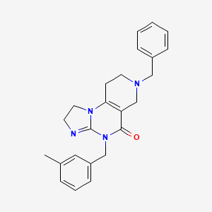 7-Benzyl-4-(3-methylbenzyl)-1,2,6,7,8,9-hexahydroimidazo[1,2-a]pyrido[3,4-e]pyrimidin-5(4H)-one