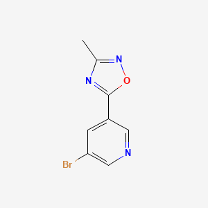 molecular formula C8H6BrN3O B1524858 3-Bromo-5-(3-methyl-1,2,4-oxadiazol-5-yl)pyridine CAS No. 1283108-13-3