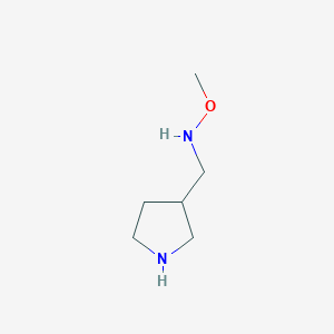 molecular formula C6H14N2O B15248603 O-Methyl-N-(pyrrolidin-3-ylmethyl)hydroxylamine 