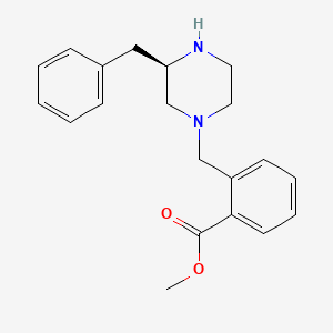 molecular formula C20H24N2O2 B15248607 (r)-Methyl 2-((3-benzylpiperazin-1-yl)methyl)benzoate 