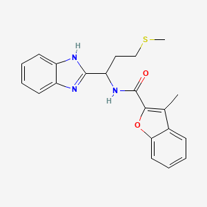 N-(1-(1H-Benzo[d]imidazol-2-yl)-3-(methylthio)propyl)-3-methylbenzofuran-2-carboxamide