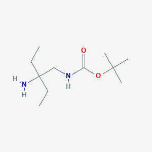 molecular formula C11H24N2O2 B1524865 叔丁基 N-(2-氨基-2-乙基丁基)氨基甲酸酯 CAS No. 1311317-31-3