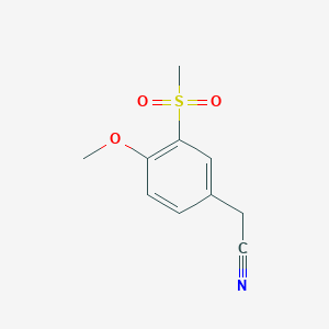 molecular formula C10H11NO3S B1524869 2-(3-Methanesulfonyl-4-methoxyphenyl)acetonitrile CAS No. 1311315-78-2