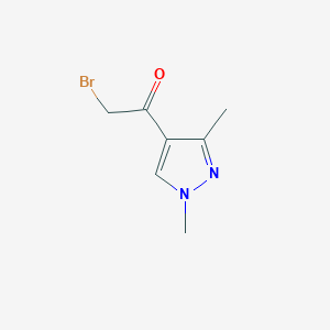 molecular formula C7H9BrN2O B1524875 2-bromo-1-(1,3-dimethyl-1H-pyrazol-4-yl)ethan-1-one CAS No. 1311569-68-2