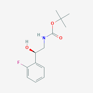 molecular formula C13H18FNO3 B1524876 tert-butyl N-[(2R)-2-(2-fluorophenyl)-2-hydroxyethyl]carbamate CAS No. 1311320-17-8