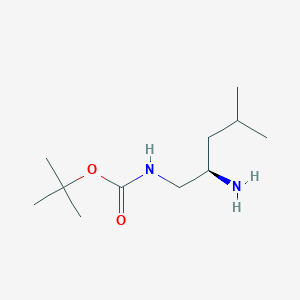 molecular formula C11H24N2O2 B1524879 (R)-(2-Amino-4-methyl-pentyl)-carbamic acid tert-butyl ester CAS No. 1218944-36-5