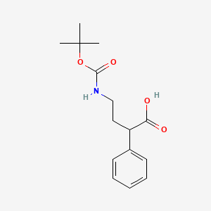 molecular formula C15H21NO4 B1524880 4-((tert-Butoxycarbonyl)amino)-2-phenylbutanoic acid CAS No. 790227-48-4