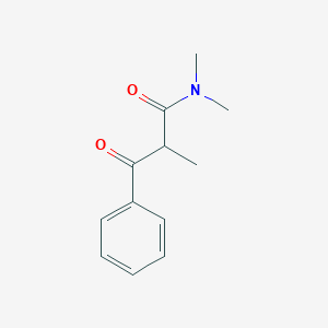 molecular formula C12H15NO2 B15248845 N,N,2-trimethyl-3-oxo-3-phenylpropanamide 