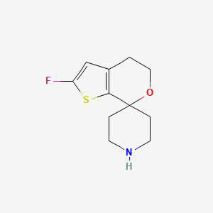 molecular formula C11H14FNOS B1524889 2-氟代螺(4,5-二氢噻吩并[2,3-c]吡喃-7,4'-哌啶) CAS No. 1283095-50-0