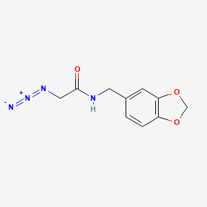 molecular formula C10H10N4O3 B1524891 2-azido-N-(1,3-benzodioxol-5-ylmethyl)acetamide CAS No. 1211474-52-0