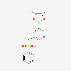 molecular formula C17H21BN2O4S B1524899 N-(5-(4,4,5,5-tetramethyl-1,3,2-dioxaborolan-2-yl)pyridin-3-yl)benzenesulfonamide CAS No. 1083326-28-6