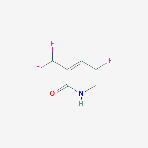 molecular formula C6H4F3NO B15248998 3-(Difluoromethyl)-5-fluoropyridin-2(1H)-one 