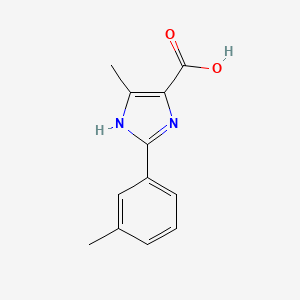 molecular formula C12H12N2O2 B1524900 5-methyl-2-(3-methylphenyl)-1H-imidazole-4-carboxylic acid CAS No. 1225511-16-9