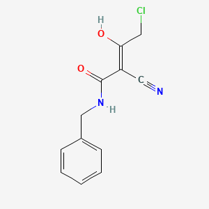 molecular formula C12H11ClN2O2 B1524901 N-benzyl-4-chloro-2-cyano-3-hydroxybut-2-enamide CAS No. 568555-59-9