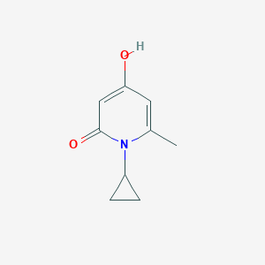 molecular formula C9H11NO2 B1524905 1-Cyclopropyl-4-hydroxy-6-methyl-1,2-dihydropyridin-2-one CAS No. 886185-99-5