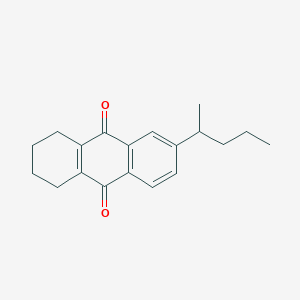 molecular formula C19H22O2 B15249124 6-(Pentan-2-yl)-1,2,3,4-tetrahydroanthracene-9,10-dione CAS No. 100647-24-3