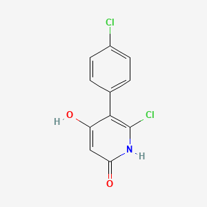 molecular formula C11H7Cl2NO2 B1524913 6-氯-5-(4-氯苯基)-2,4-吡啶二酚 CAS No. 20054-98-2
