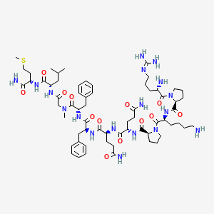 molecular formula C64H100N18O13S B15249154 SubstanceP,9-(N-methylglycine)- 