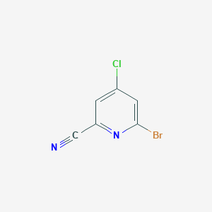 molecular formula C6H2BrClN2 B1524916 6-溴-4-氯吡啶甲腈 CAS No. 1206248-51-2