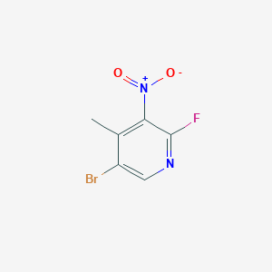 5-Bromo-2-fluoro-4-methyl-3-nitropyridine