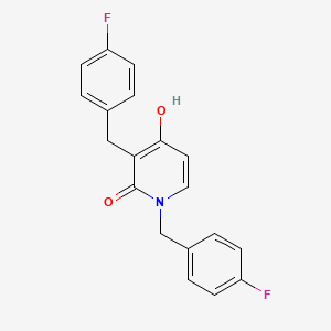 molecular formula C19H15F2NO2 B1524919 1,3-双(4-氟苄基)-4-羟基-2(1H)-吡啶酮 CAS No. 478247-88-0