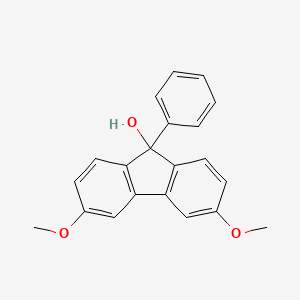 molecular formula C21H18O3 B15249201 3,6-Dimethoxy-9-phenyl-9h-fluoren-9-ol CAS No. 6161-49-5