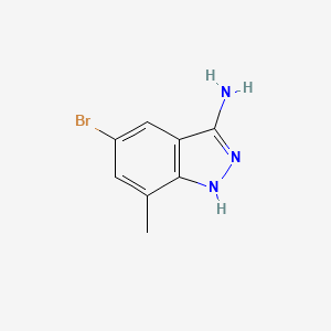 molecular formula C8H8BrN3 B1524924 5-溴-7-甲基-1H-吲唑-3-胺 CAS No. 1110502-50-5