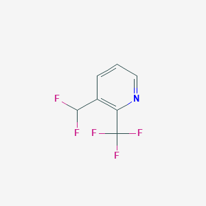 molecular formula C7H4F5N B15249243 3-(Difluoromethyl)-2-(trifluoromethyl)pyridine 