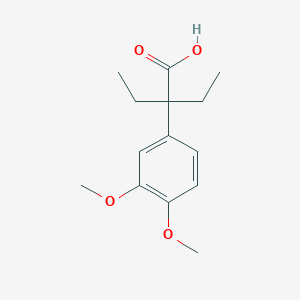 molecular formula C14H20O4 B1524926 2-(3,4-Dimethoxyphenyl)-2-ethylbutanoic acid CAS No. 1184828-98-5