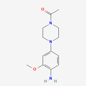 molecular formula C13H19N3O2 B1524929 4-(4-乙酰-1-哌嗪基)-2-(甲氧基)苯胺 CAS No. 1021426-42-5