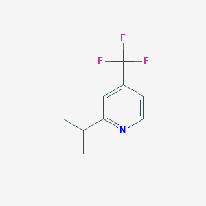 molecular formula C9H10F3N B15249315 2-Isopropyl-4-(trifluoromethyl)pyridine CAS No. 1448777-23-8