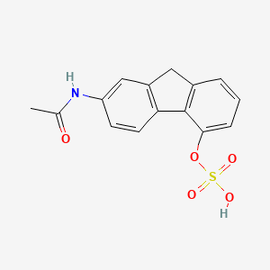 molecular formula C15H13NO5S B15249322 7-Acetamido-9H-fluoren-4-yl hydrogen sulfate CAS No. 108620-52-6