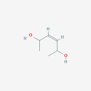 molecular formula C6H12O2 B15249344 (Z)-hex-3-ene-2,5-diol 