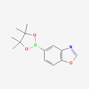 molecular formula C13H16BNO3 B1524938 5-(4,4,5,5-Tetramethyl-1,3,2-dioxaborolan-2-yl)benzo[d]oxazole CAS No. 936902-12-4