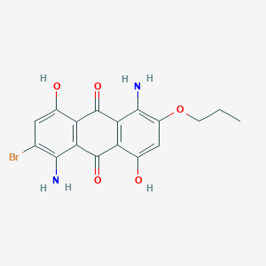 molecular formula C17H15BrN2O5 B15249382 1,5-Diamino-2-bromo-4,8-dihydroxy-6-propoxyanthracene-9,10-dione CAS No. 88604-47-1