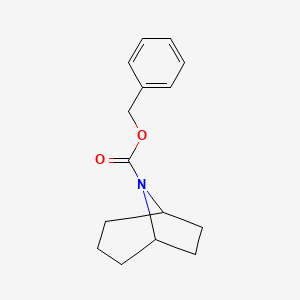 molecular formula C15H19NO2 B15249398 Benzyl8-azabicyclo[3.2.1]octane-8-carboxylate 