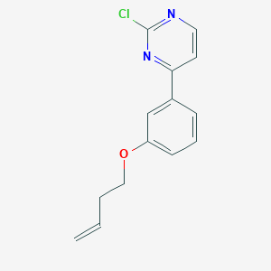 molecular formula C14H13ClN2O B1524942 4-(3-(丁-3-烯-1-氧基)苯基)-2-氯嘧啶 CAS No. 1140503-30-5