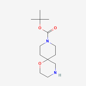 molecular formula C13H24N2O3 B1524948 叔丁基 1-氧杂-4,9-二氮杂螺[5.5]十一烷-9-羧酸酯 CAS No. 930785-40-3