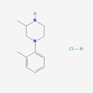 molecular formula C12H19ClN2 B1524960 3-Methyl-1-(2-methylphenyl)piperazine hydrochloride CAS No. 1262773-78-3