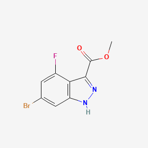 molecular formula C9H6BrFN2O2 B1524961 methyl 6-bromo-4-fluoro-1H-indazole-3-carboxylate CAS No. 1000341-53-6