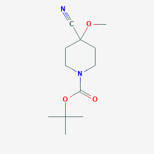 molecular formula C12H20N2O3 B1524965 1-BOC-4-Methoxy-piperidine-4-carbonitrile CAS No. 1082040-33-2
