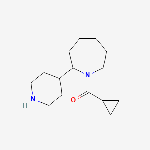 molecular formula C15H26N2O B1524971 1-环丙烷羰基-2-(哌啶-4-基)氮杂环庚烷 CAS No. 1315366-17-6